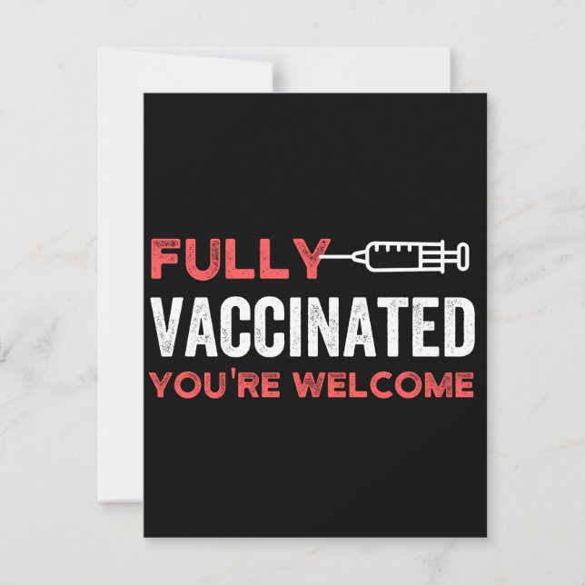 YOU'RE WELCOME FULLY VACCINATED SAVE THE DATE (Front)
