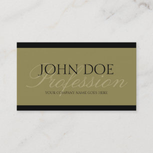 YourJobTitle! Antique Gold Script Business Card