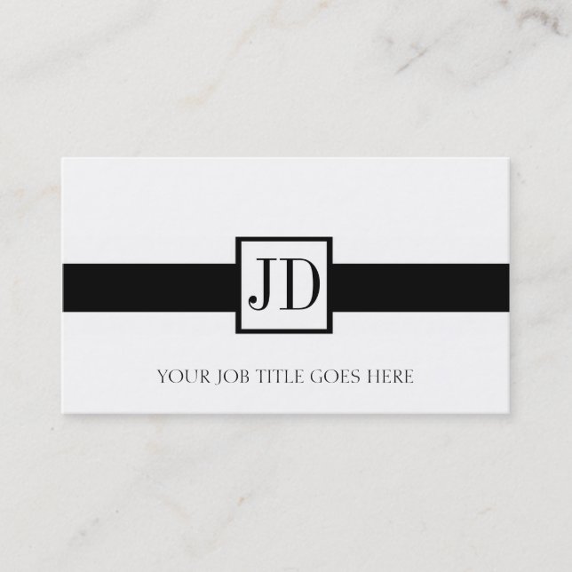 YourJobTitle Black Ribbon Pendant Match Letterhead Business Card (Front)