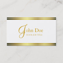 YourJobTitle Elegant White/Gold Stripes