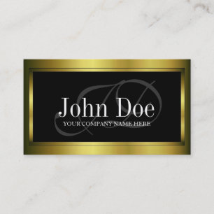 YourJobTitle Gold Metal Metallic Business Card