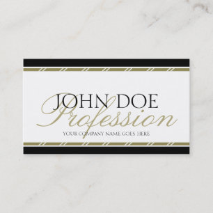 YourJobTitle Gold Script Business Card