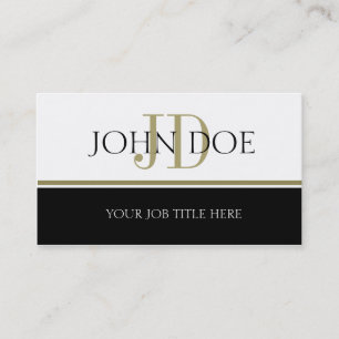 YourJobTitle Gold Stripe Business Card