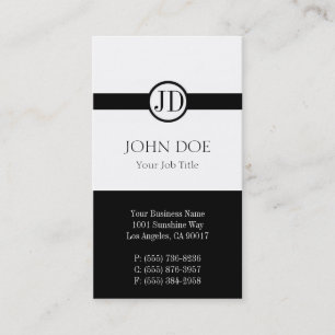YourJobTitle Pendant White Business Card