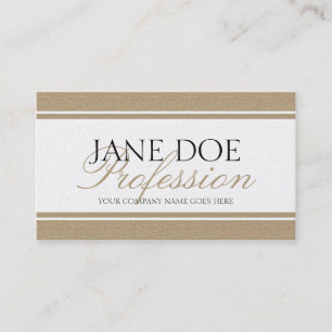 YourJobTitle Script Dark Golden Tan Business Card