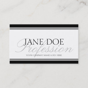 YourJobTitle Silver Script Business Card