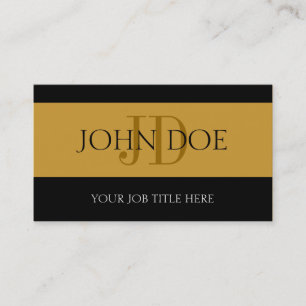 YourJobTitle Stripes Gold Business Card