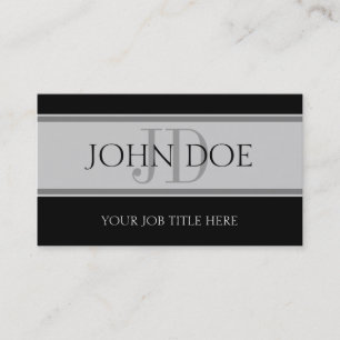 YourJobTitle Stripes Silver Business Card
