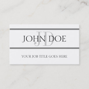 YourJobTitle Stripes W/W Horiz Business Card