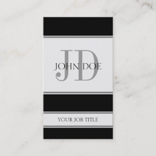 YourJobTitle Vertical Black Business Card