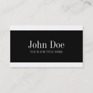 YourJobTitle White Business Card
