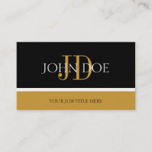 YourProfession Monogram Black/Yellow Gold