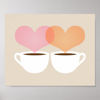 Yours and Mine Coffee Mugs in Love Art Print