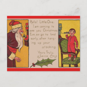Yours Truly, Santa Claus Postcard