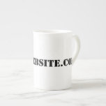 YourWebSite.com Bone China Mug<br><div class="desc">"YourWebSite.com" Replace the .com address with your Web address. Add any other slogan or text.</div>