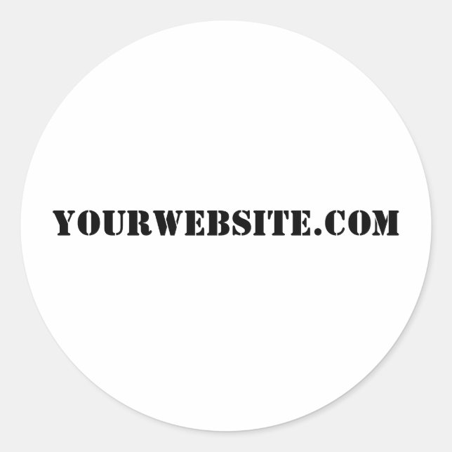 YourWebSite.com Classic Round Sticker (Front)