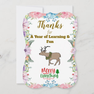YouTeacher Superhero Custom Flat Thank You Card 