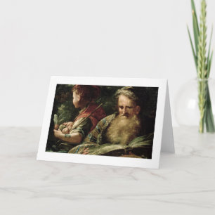 Youth and Age (oil on panel) Card