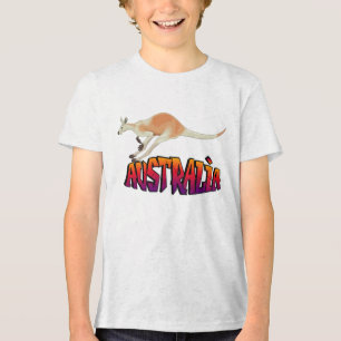 Youth Australia Kangaroo Retro Graphic Tri-Blend Shirt