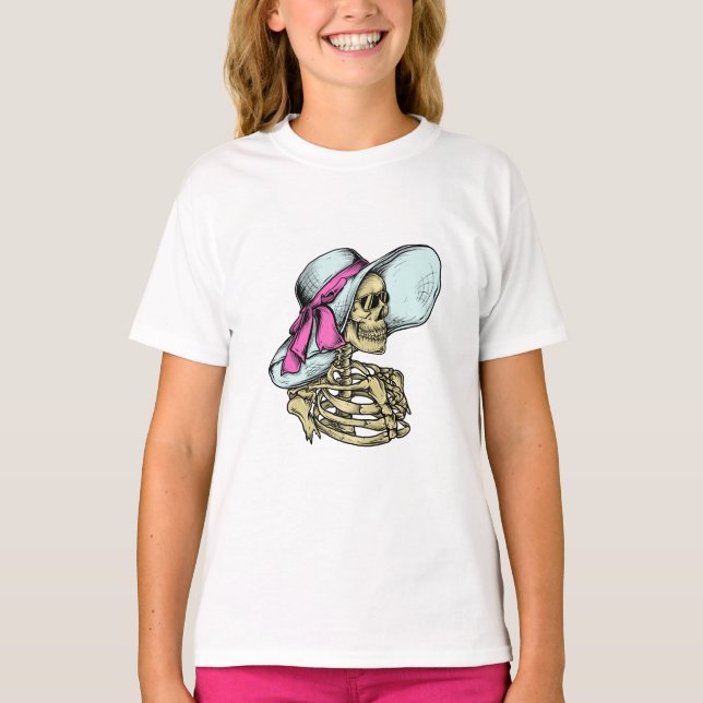  Youth Bubblegum Skeleton Snapback Tee (Front)
