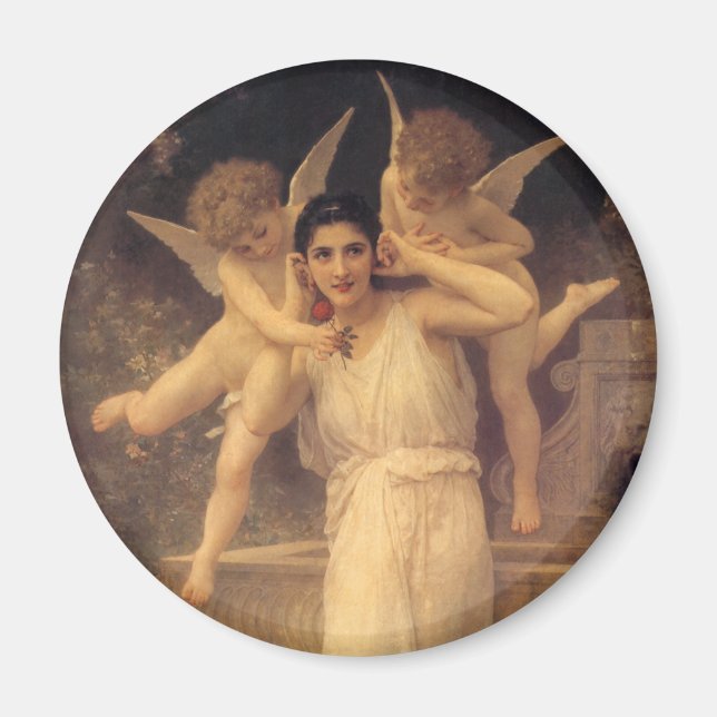 Youth by Bouguereau, Victorian Angels Portrait Magnet (Front)