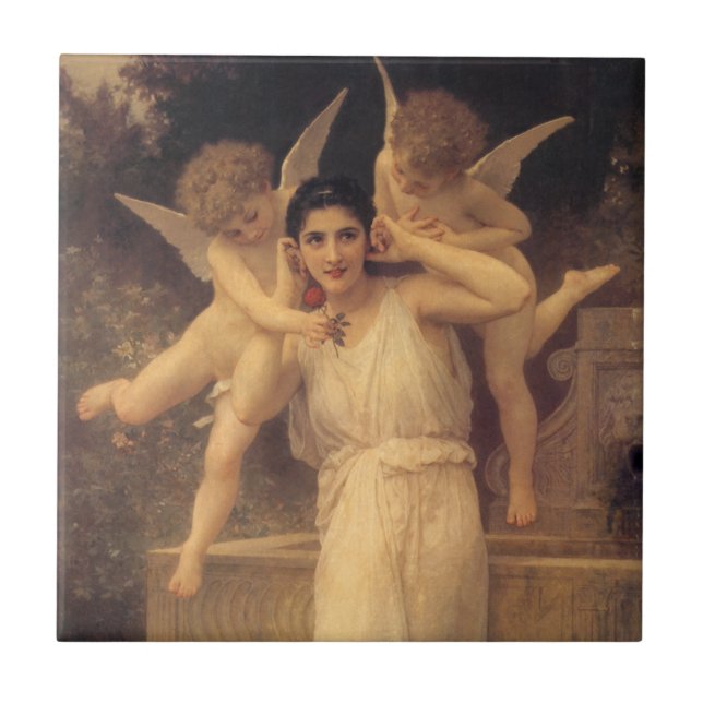 Youth by Bouguereau, Victorian Angels Portrait Tile (Front)