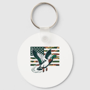 Youth Camo Mallard Duck Hunting Camouflage America Key Ring