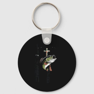 Youth christian fishing camo got faith pass the key ring