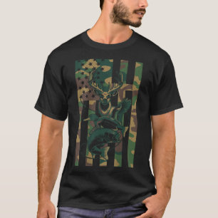 Youth Cross Camo Hunting Fishing B Deer Duck Camou T-Shirt