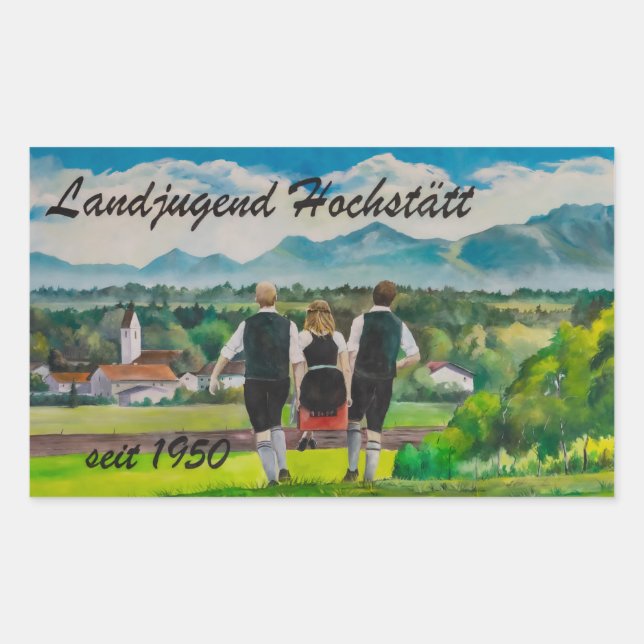 youth festival rectangular sticker (Front)