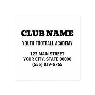 Youth Football Academy Club Address Stamp Custom