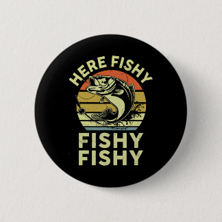 Youth Here-fishy Shirt Kids Toddler Men Funny B Fi 6 Cm Round Badge