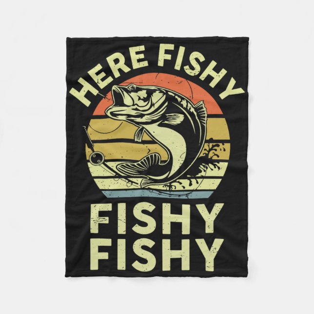Youth Here-fishy Shirt Kids Toddler Men Funny B Fi Fleece Blanket (Front)