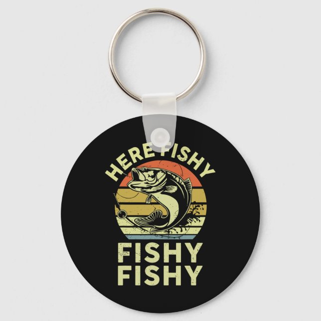 Youth Here-fishy Shirt Kids Toddler Men Funny B Fi Key Ring (Front)
