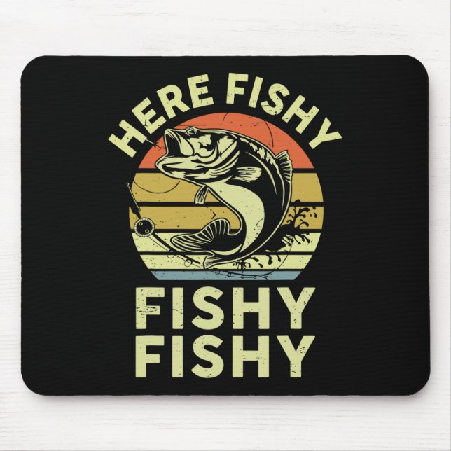 Youth Here-fishy Shirt Kids Toddler Men Funny B Fi Mouse Pad (Front)