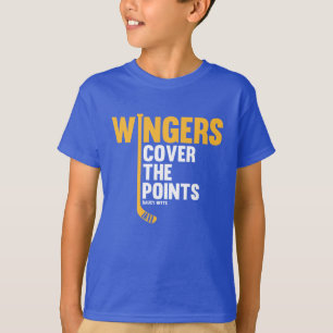 Youth Hockey Wingers Cover The Points T-Shirt