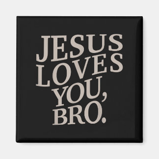 Youth Jesus Loves You Bro Funny Christian Boy Kids Magnet