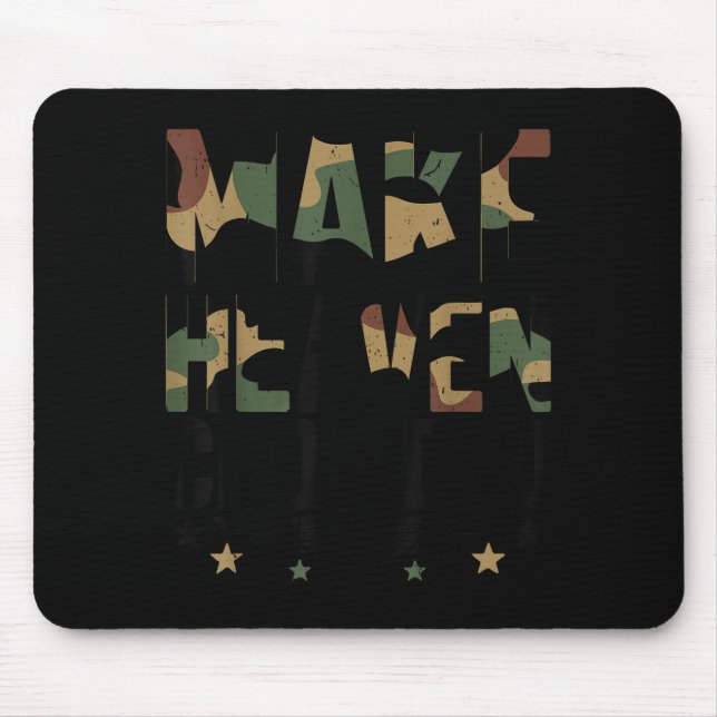 Youth Make Heaven Crowded Camouflage Jesus Camo Ch Mouse Pad (Front)