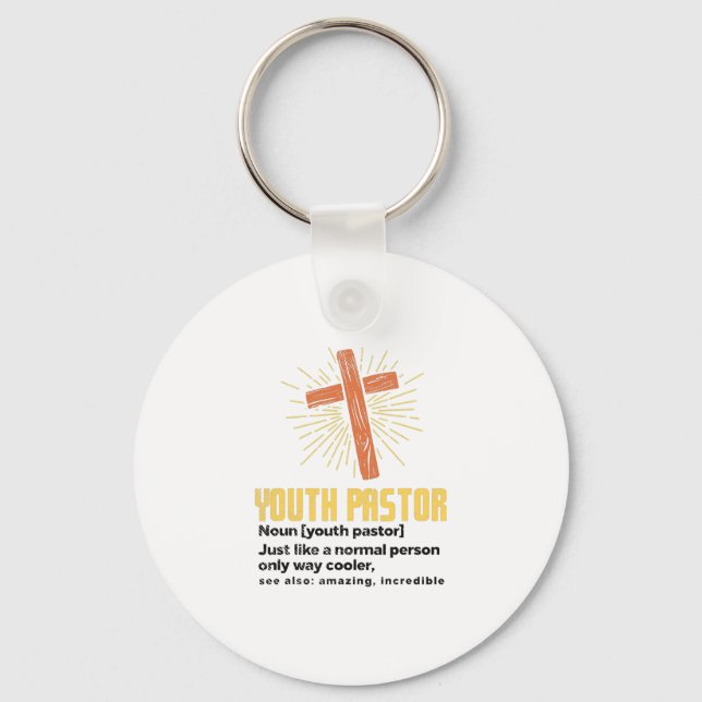 Youth Pastor, Funny Pastor Key Ring (Front)