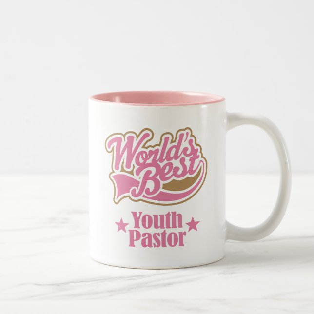 Youth Pastor Gift (Worlds Best) Two-Tone Coffee Mug (Right)