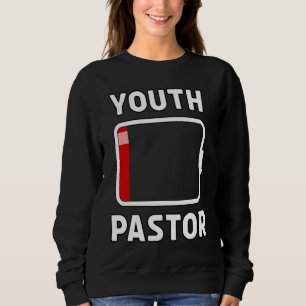 Youth Pastor Low Battery Energy Church Camp Minis Sweatshirt
