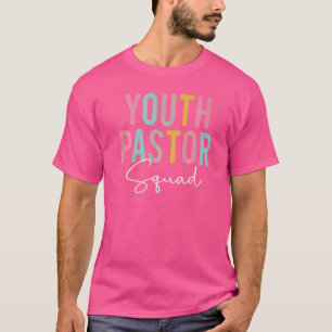Youth Pastor Squad Colourful Appreciation Day Back T-Shirt