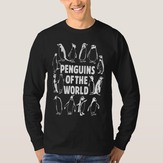 Youth Penguins Of The World, Funny Animals Cute Pe T-Shirt (Front)