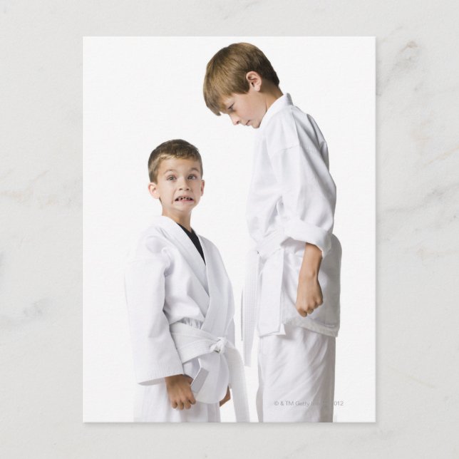 youth practicing martial arts postcard (Front)