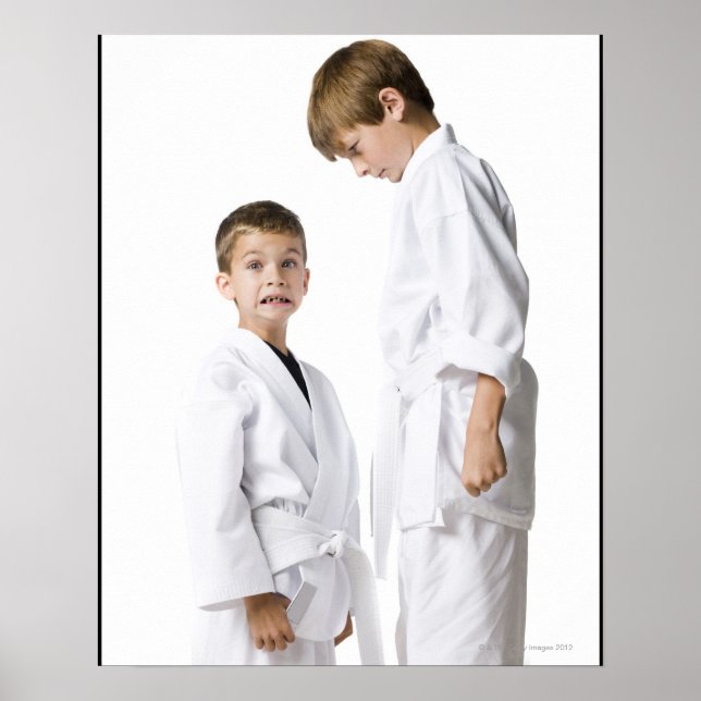 youth practicing martial arts poster (Front)