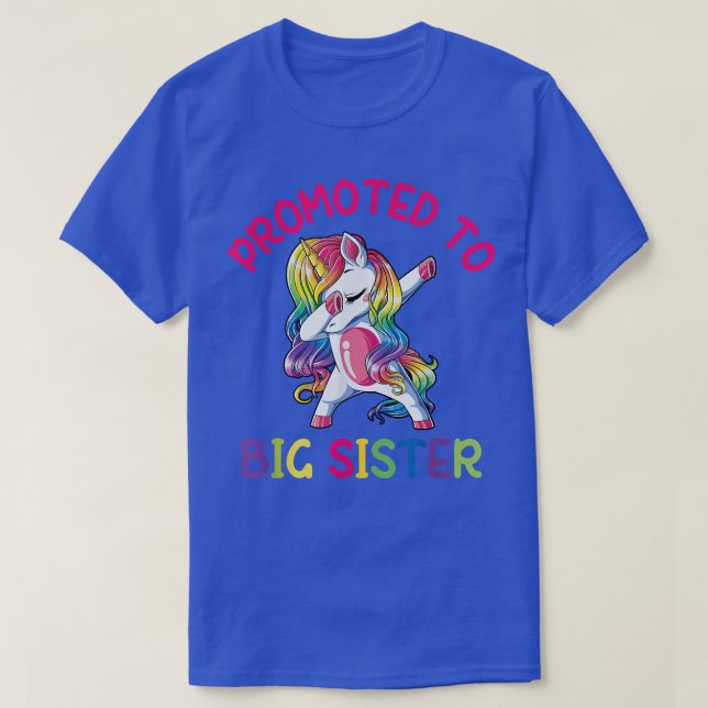 Youth Promoted to Big sister dabbing unicorn toddl T-Shirt (Design Front)