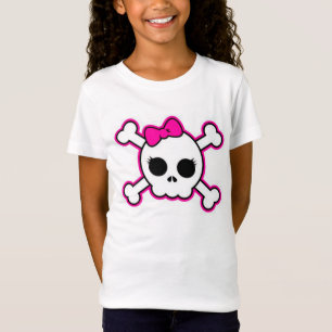 Youth Shirt Black and Pink Skull