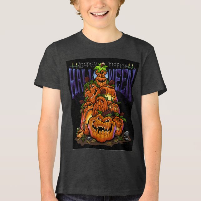Youth size Halloween graphic tee (Front)