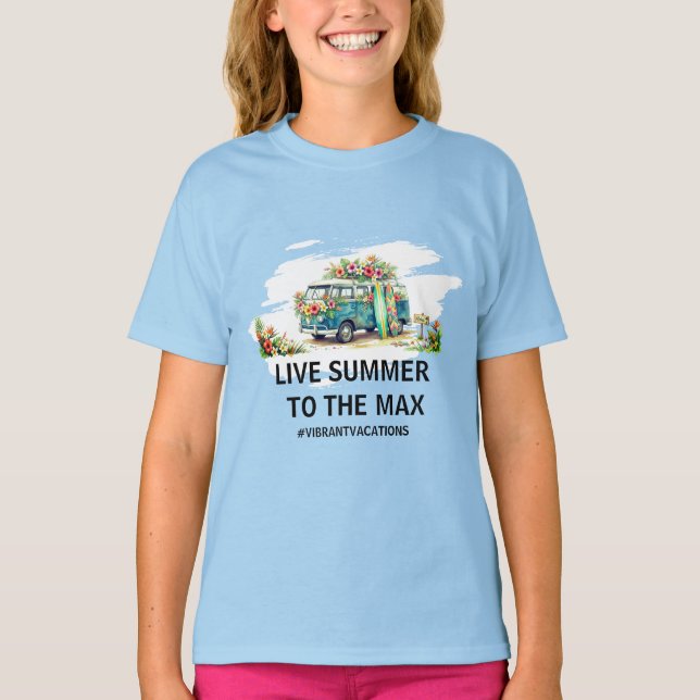 Youth Summer Customized Phrase Quote Shirt (Front)
