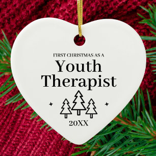 Youth Therapist New Job Christmas Ceramic Tree Decoration
